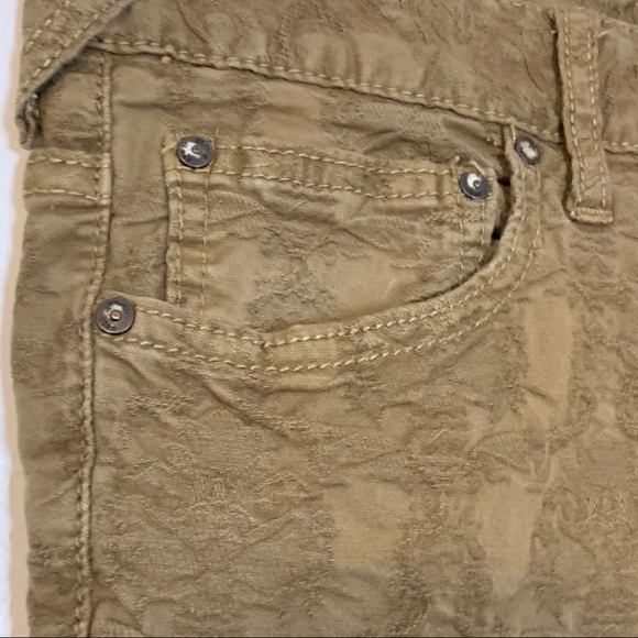 Free People Jacquard Tan Beige Skinny Jeans Sz 28 - Picture 9 of 14